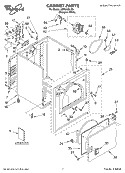 CABINET PARTS Diagram and Parts List for LER5635LQ0  Whirlpool Dryer