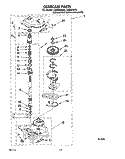 GEARCASE Diagram and Parts List for LSE9355BQ0  Whirlpool Washer