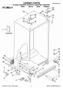 CABINET PARTS Diagram and Parts List for CS22CFXTS01  Crosley Refrigerator