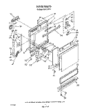 DOOR Diagram and Parts List for DU8116XT4  Whirlpool Dishwasher
