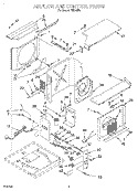 AIRFLOW AND CONTROL Diagram and Parts List for RH203F0  Whirlpool Air Conditioner