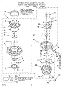 PUMP AND MOTOR Diagram and Parts List for DU920PFGZ2  Whirlpool Dishwasher