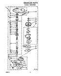 GEARCASE Diagram and Parts List for CA2452XWN0  Whirlpool Washer