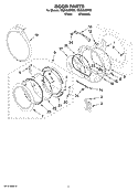 DOOR PARTS, OPTIONAL PARTS (NOT INCLUDED) Diagram and Parts List for WED9500TW0  Whirlpool Dryer