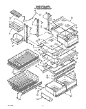 SHELF, LIT/OPTIONAL Diagram and Parts List for KBRS22KWWH01  KitchenAid Refrigerator