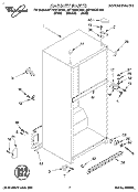 CABINET Diagram and Parts List for 8ET19DKXDG01  Whirlpool Refrigerator