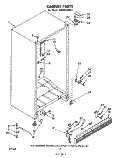 CABINET Diagram and Parts List for EV200FXKW1  Whirlpool Freezer