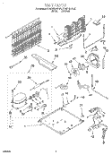 UNIT Diagram and Parts List for KTRS19KFWH01  KitchenAid Refrigerator