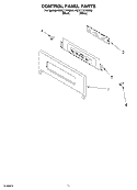 CONTROL PANEL Diagram and Parts List for KEBC171KBL0  KitchenAid Wall Oven
