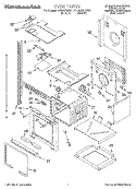 OVEN Diagram and Parts List for KEBS278DWH1  KitchenAid Wall Oven