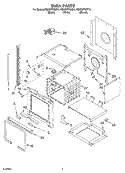 OVEN Diagram and Parts List for RS675PXGB10  Whirlpool Range