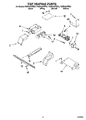 TOP VENTING PARTS, OPTIONAL PARTS Diagram and Parts List for YKERA807PB01  KitchenAid Range