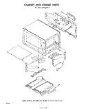 CABINET AND STIRRER Diagram and Parts List for MW1200XP1  Whirlpool Microwave