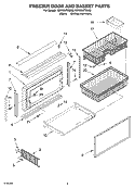 FREEZER DOOR AND BASKET PARTS Diagram and Parts List for KBRS36FMB00  KitchenAid Refrigerator