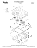 COOKTOP PARTS Diagram and Parts List for W5CE3625AB00  Whirlpool Cooktop