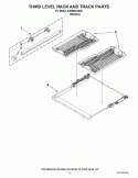 THIRD LEVEL RACK AND TRACK PARTS Diagram and Parts List for KUDE60SXSS0  KitchenAid Dishwasher