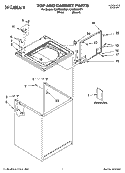 TOP AND CABINET PARTS Diagram and Parts List for CAWS833RT1  Crosley Washer