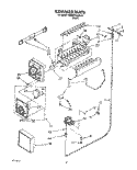 ICEMAKER Diagram and Parts List for KSRB27QABL06  KitchenAid Refrigerator