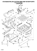 EVAPORATOR ICE CUTTER GRID AND WATER PARTS Diagram and Parts List for KUIA15NRHS6  KitchenAid Ice Maker