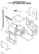 UPPER OVEN PARTS Diagram and Parts List for RBD245PDB15  Whirlpool Wall Oven