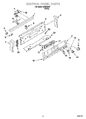 CONTROL PANEL PARTS Diagram and Parts List for WGE33001  Whirlpool Range