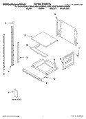 OVEN PARTS Diagram and Parts List for KBMC147HBL03  KitchenAid Microwave Oven Combo