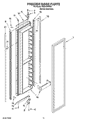 FREEZER DOOR PARTS Diagram and Parts List for KSSO42FTX00  KitchenAid Refrigerator