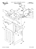 TOP AND CABINET Diagram and Parts List for 6CAP2782EW0  Whirlpool Washer