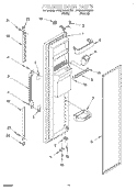 FREEZER DOOR Diagram and Parts List for 3VED23DQEN01  Whirlpool Refrigerator