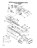 MOTOR AND ICE CONTAINER Diagram and Parts List for KSRB22QABL11  KitchenAid Refrigerator