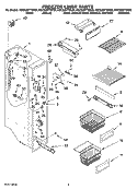 FREEZER LINER PARTS Diagram and Parts List for KSCS25FTSS00  KitchenAid Refrigerator