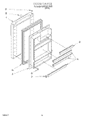 DOOR Diagram and Parts List for EL05CCXDW00  Whirlpool Refrigerator
