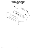 CONTROL PANEL Diagram and Parts List for KEBC147KBL1  KitchenAid Range