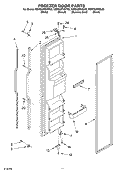 FREEZER DOOR PARTS Diagram and Parts List for KSRD22FKBL03  KitchenAid Refrigerator