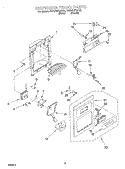 DISPENSER FRONT Diagram and Parts List for 7GD27DFXFT00  Whirlpool Refrigerator