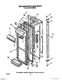REFRIGERATOR DOOR Diagram and Parts List for KSRB27QWWH00  KitchenAid Refrigerator