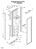 FREEZER DOOR PARTS Diagram and Parts List for KSRB25FNSS00  KitchenAid Refrigerator