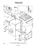 CABINET Diagram and Parts List for DP3840XPN0  Whirlpool Dishwasher