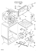 LINER Diagram and Parts List for RT18HDXJW00  Roper Refrigerator