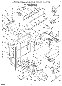 CONTROLS AND REAR PANEL Diagram and Parts List for LSS7233DQ0  Whirlpool Washer