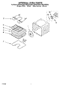 INTERNAL OVEN PARTS Diagram and Parts List for GBD307PDS09  Whirlpool Wall Oven