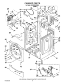 CABINET PARTS Diagram and Parts List for 3LCGD9100WQ2  Whirlpool Dryer