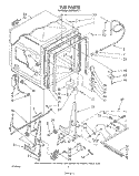 TUB , LIT\OPTIONAL Diagram and Parts List for DU8100XT1  Whirlpool Dishwasher