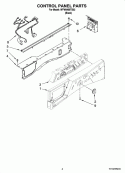 CONTROL PANEL PARTS Diagram and Parts List for WFW8400TB02  Whirlpool Washer