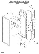 REFRIGERATOR DOOR Diagram and Parts List for 4YED27DQAW01  Whirlpool Refrigerator