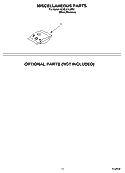 MISCELLANEOUS PARTS OPTIONAL PARTS (NOT INCLUDED) Diagram and Parts List for KUDL01ILBS2  KitchenAid Dishwasher