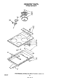 COOKTOP Diagram and Parts List for RS6100XKW2  Whirlpool Range