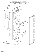 FREEZER DOOR Diagram and Parts List for KSRS27QGWH00  KitchenAid Refrigerator