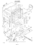 TUB , LITERATURE AND OPTIONAL Diagram and Parts List for DU8750XT1  Whirlpool Dishwasher