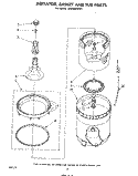AGITATOR, BASKET AND TUB Diagram and Parts List for LA5590XPW1  Whirlpool Washer
